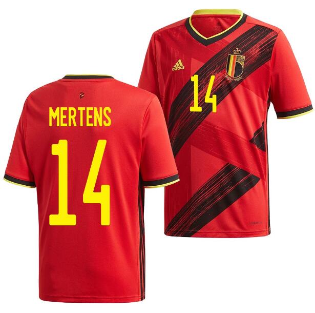 2020 EURO Belgium Home Kit Soccer Jersey Dries Mertens #14